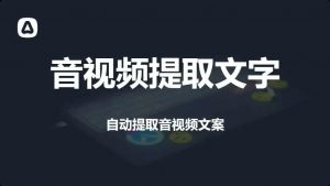 星云音视频文案一键提取-羽哥资源星球