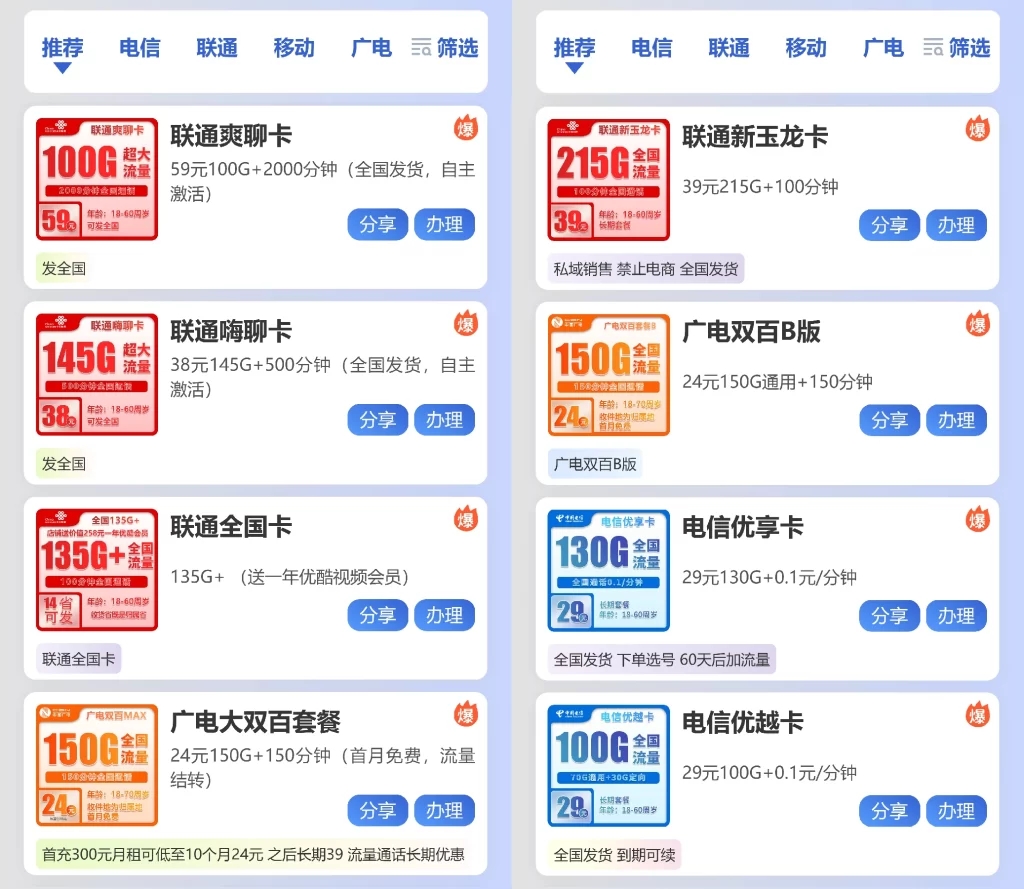 图片[3]-【全国流量】四大运营商正规授权，大流量卡免费办理！-羽哥资源星球