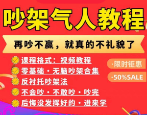 吵架指南 吵架气人教程-羽哥资源星球